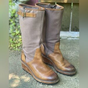 Sorel Brown Leather Platform Boots